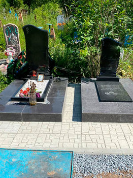 Памятник Гранит С7 подиум керамогранит, тротуарная плитка