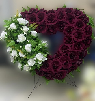 Сердце Элит бордо 90*90см